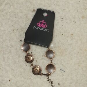 Paparazzi Prairie Posh Copper Tone Concho Style Bracelet Western Boho Adjustable